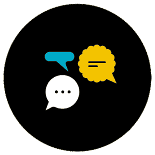 icon of chat bubbles